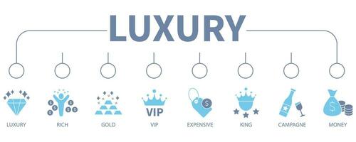 Luxury banner web icon vector illustration concept