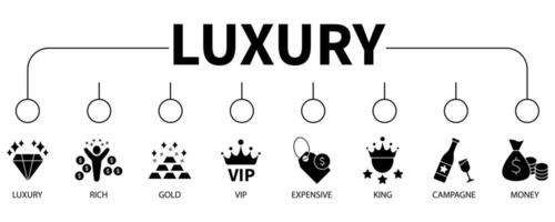 Luxury banner web icon vector illustration concept