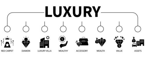 Luxury banner web icon vector illustration concept