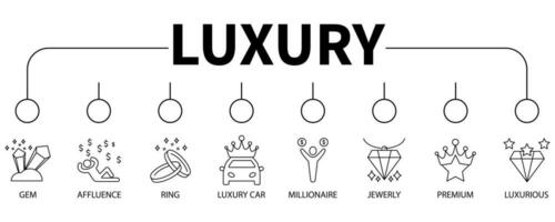 Luxury banner web icon vector illustration concept