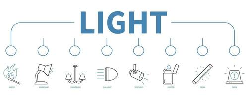 Light banner web icon vector illustration concept