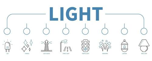 Light banner web icon vector illustration concept