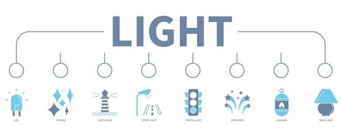 Light banner web icon vector illustration concept