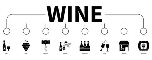 Wine banner web icon vector illustration concept