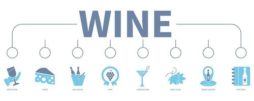 Wine banner web icon vector illustration concept