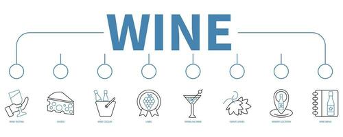 Wine banner web icon vector illustration concept