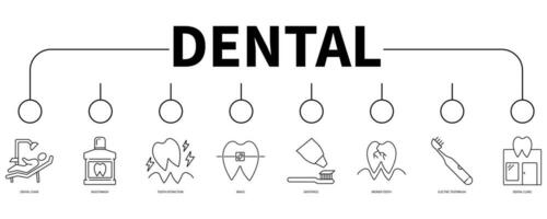 Dental banner web icon vector illustration concept