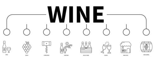 Wine banner web icon vector illustration concept