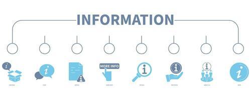 Information banner web icon vector illustration concept