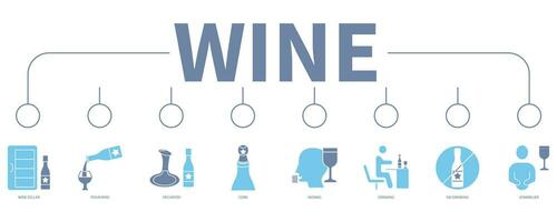 Wine banner web icon vector illustration concept