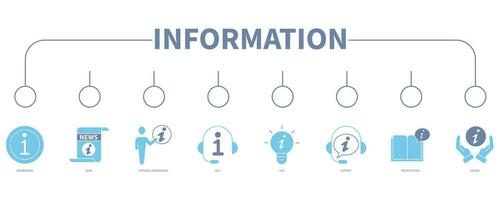 Information banner web icon vector illustration concept