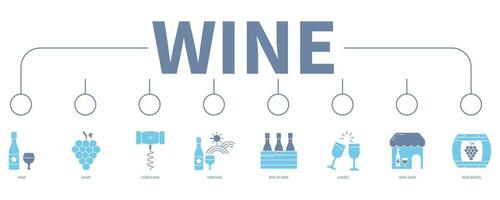 Wine banner web icon vector illustration concept