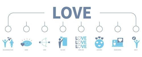 Love banner web icon vector illustration concept