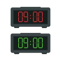 Digital alarm clock. Time icon. Vector illustration.