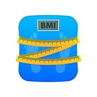 BMI or Body Mass Index. From underweight to extremely obese. Bmi medical and fitness chart. vector