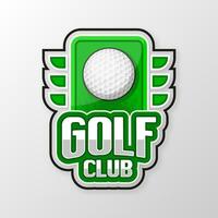Golf ball. Sport game tournament. League team and fan club. Vector illustration.