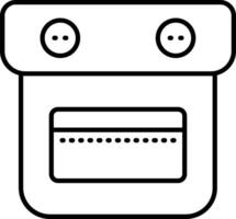 Pocket Line Icon vector