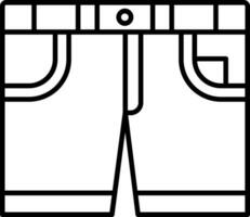 Shorts Line Icon vector