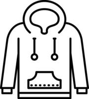 Hoodie Line Icon vector