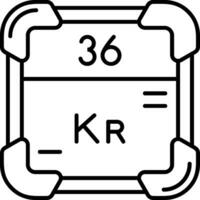 Krypton Line Icon vector