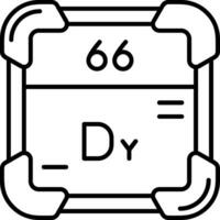 Dysprosium Line Icon vector
