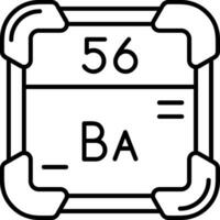 Barium Line Icon vector