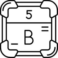 Boron Line Icon vector