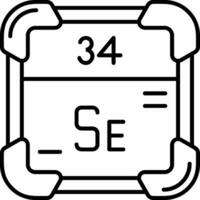 Selenium Line Icon vector