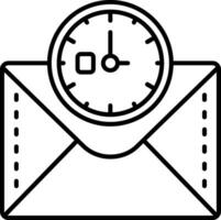 Clock Line Icon vector