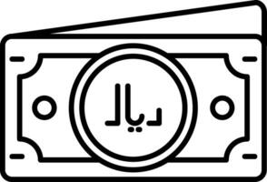 Riyal Line Icon vector