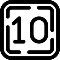 Ten Line Icon vector