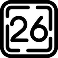 Twenty Six Line Icon vector