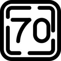 Seventy Line Icon vector