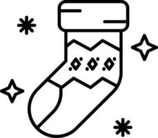 Sock Line Icon vector