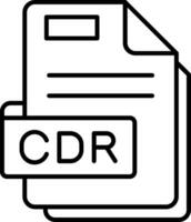 Cdr Line Icon vector