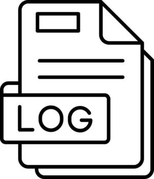 Log Line Icon vector