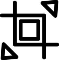 Expand crop resize Line Icon vector
