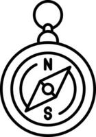 Compass Line Icon vector