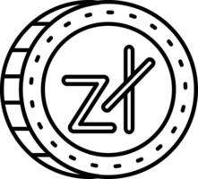 Zloty Line Icon vector