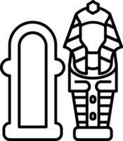 Sarcophagus Line Icon vector