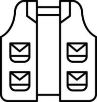 Vest Line Icon vector