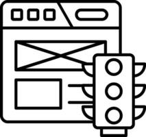 Web traffic Line Icon vector