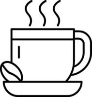 icono de línea de café vector