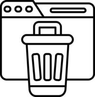 Bin Line Icon vector