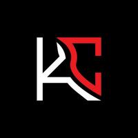 kc letra logo vector diseño, kc sencillo y moderno logo. kc lujoso alfabeto diseño