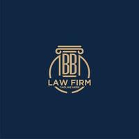 BB initial monogram for law firm with creative circle line vector