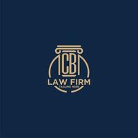 CB initial monogram for law firm with creative circle line vector