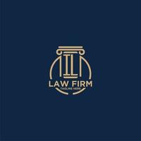 IL initial monogram for law firm with creative circle line vector