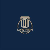 IX initial monogram for law firm with creative circle line vector