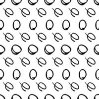 Seamless pattern with sketch round squiggle vector